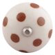 Brown Dotted Ceramic Floral Wine Stopper